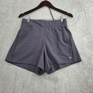 APANA Womens Size Small GrayYoga Shorts Pockets Pull On Flared Running Active